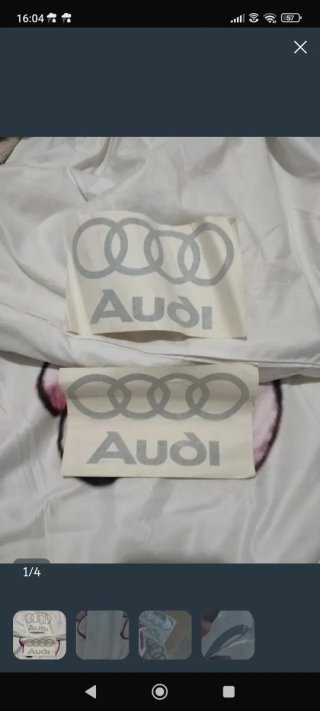 2 Pegatinas Audi Gris.