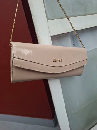 Cartera de mano y hombro Cuplé beige