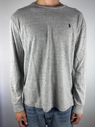 Camiseta Manga Larga Ralph Lauren Gris