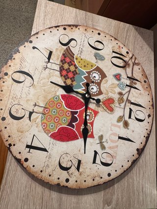 Reloj de Pared con Diseño de Búhos