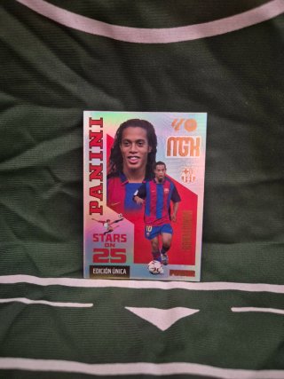 Carta Ronaldinho Stars 25 Megacracks Panini