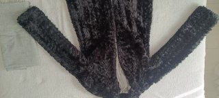 Chaqueta de pelo sintético negra