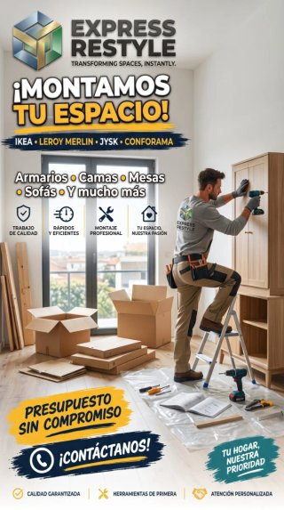 Montaje de todo tipo de muebles en Zaragoza