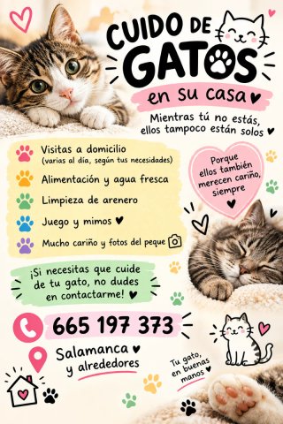Cuidado de gatos a domicilo