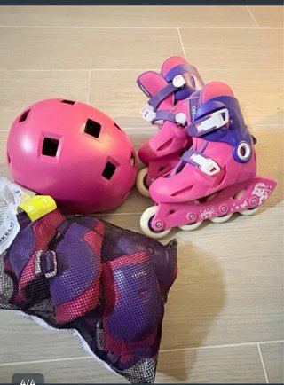 Patines Decat T. 28-30 con Casco y Protecciones
