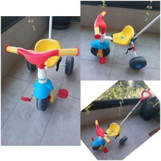 Triciclo Infantil con Barra de Empuje