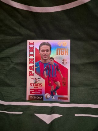 Carta Stars 25 Megacracks Panini Iniesta