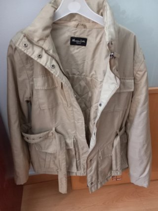 Abrigo Massimo Dutti Beige Talla M