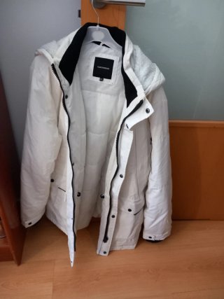 Abrigo Blanco Clockhouse Talla XXL