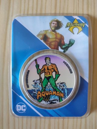 Moneda de Plata 1oz Aquaman DC