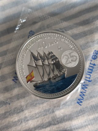Moneda 40 Euro Juan Sebastián Elcano