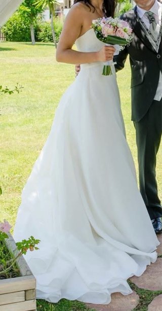 Vestido de novia Rosa Clarà blanco, nuevo 1.700€