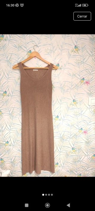 Vestido dorado Oysho