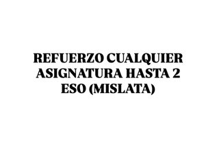 CLASES PARTICULARES 2 ESO