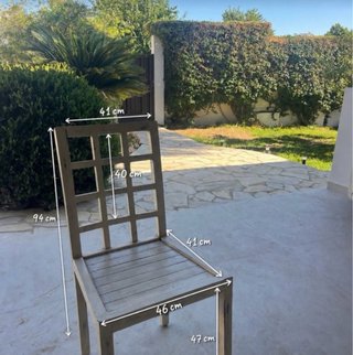 4 sedie in legno massello bianco decapato BANAK