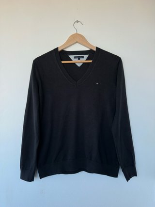Jersey Negro Tommy Hilfiger Cuello V XL