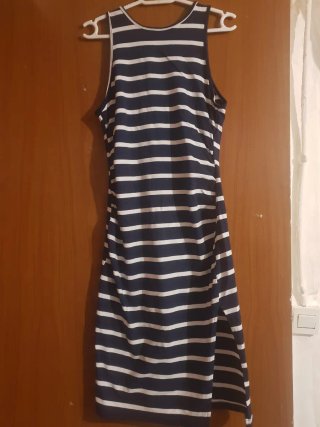 Vestido largo de rayas