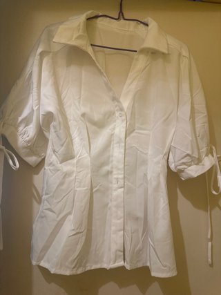 Camisa tipo corsé blanca