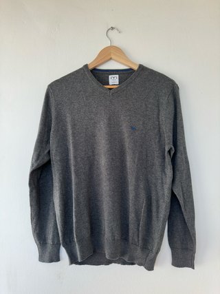 Jersey MLN Gris Cuello Pico Talla S