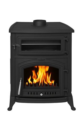 Estufa leña con horno Antares Iron 24 kW