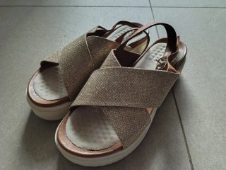 Sandalias Plataforma Doradas Talla 37