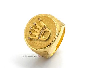 sello oro 18k con circonita