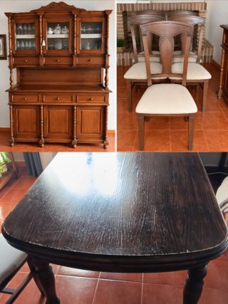 Conjunto Comedor Madera Maciza