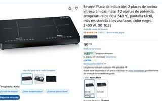 Placa de inducción Severin 2 fuegos