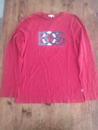 Camiseta Manga Larga Hugo Boss Roja