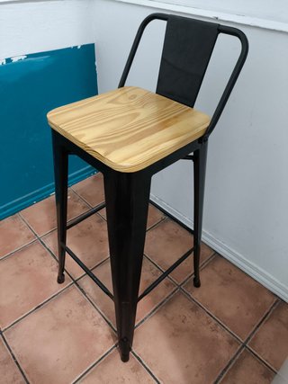 Taburete alto Sklum de Madera y Metal