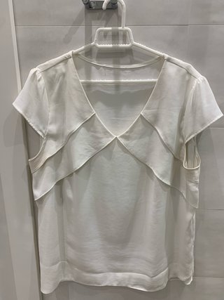 Blusa manga corta color crudo