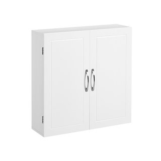 Botiquín y armario de pared de MDF, en blanco mate