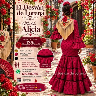 Traje de Flamenca Modelo Alicia