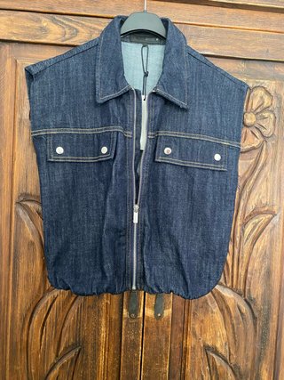 Chaleco vaquero Zara azul talla S