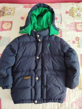 Abrigo Plumífero Polo Ralph Lauren Azul y Verde