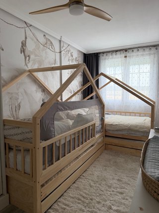 2 Camas Casita con Nido y Colchones