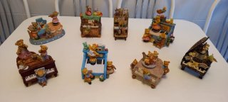 Caja de musica de osos con Pianos. Se mueven.
