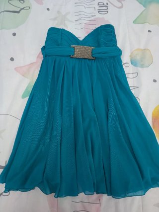 Vestido de fiesta turquesa