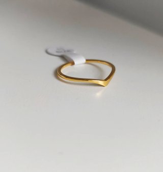 Anillo de acero dorado, talla grande