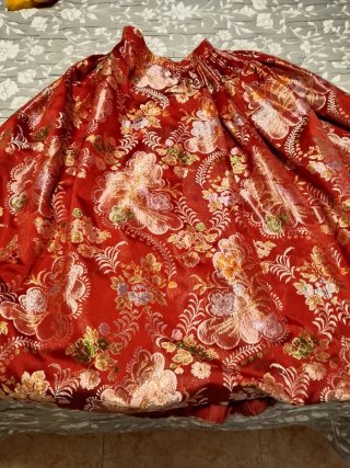 Falda Fallera Roja y Dorada