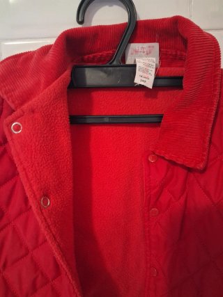 Abrigo Acolchado Rojo Talla 24 Meses