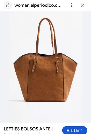 Bolso Shopper Efecto Ante Lefties