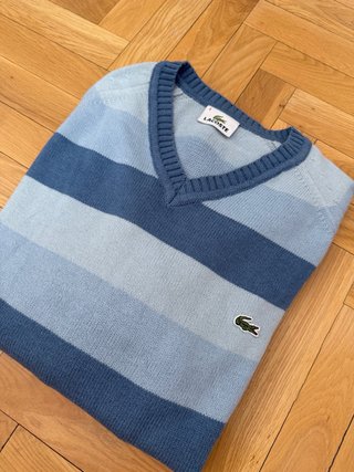 Jersey Lacoste Rayas Azules Talla M