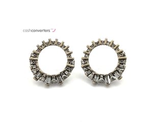 pendientes plata 925mm con piedra con circonita