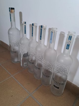 6 Botellas Vacías Vodka Belvedere