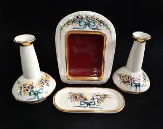 Maravilloso conjunto vintage de porcelana tocador