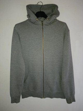 Sudadera con cremallera alta Smog gris