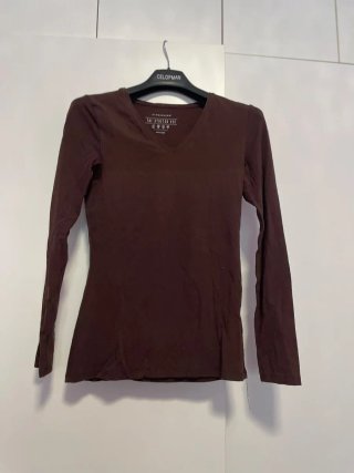 Camiseta Manga Larga Marrón Atmosphere