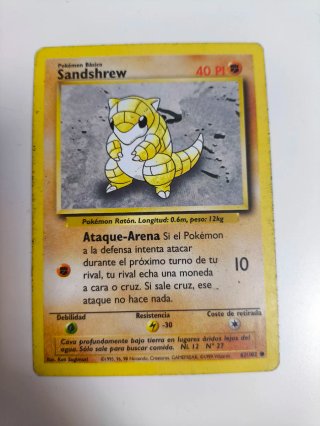Carta Pokémon Sandshrew (Base Set)