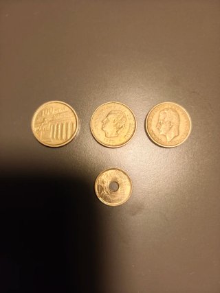Lote de 4 Monedas de Pesetas